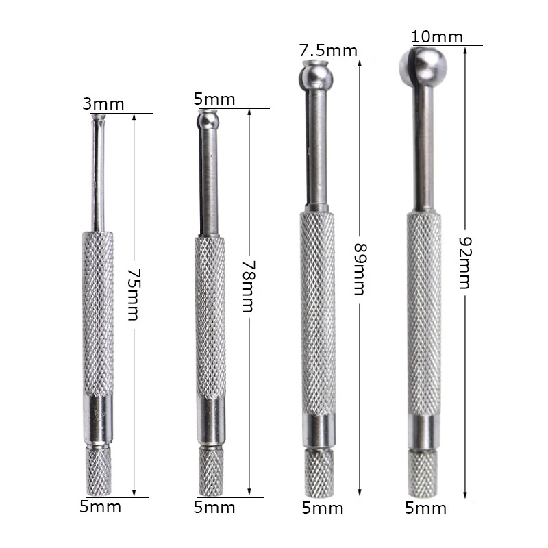 4Pcs Adjustable Telescopic Bore Gauge 3-13mm Graduated Precision Hole Diameter Measuring Tool Set