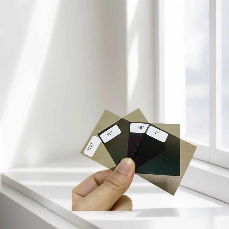 Polarizing Film Test Tool - 0/45/90/135 Degree Angles for LCD/LED Screen Repair | 5x5cm Screen Polarizer