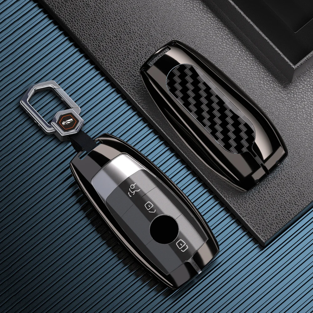 

Zinc Alloy Car Remote Key Case Cover Shell For Mercedes Benz A C E S G Class GLC CLE CLA GLB GLS W177 W205 W213 W222 X167 AMG