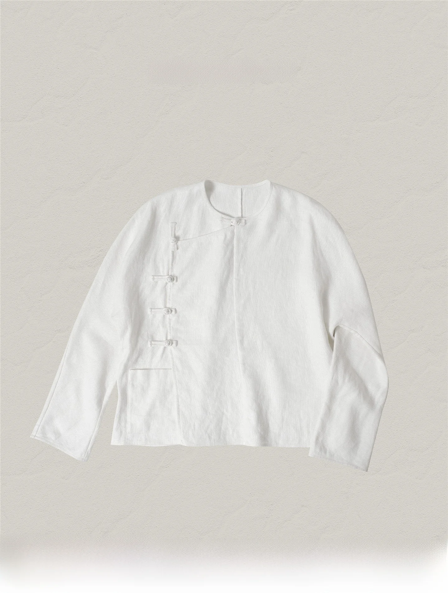 

Новая женская льняная рубашка в китайском стиле Xiaoya Miwhite, летняя коллекция 2026, с косыми пуговицами спереди, дышащая, комфортная, с длинным рукавом