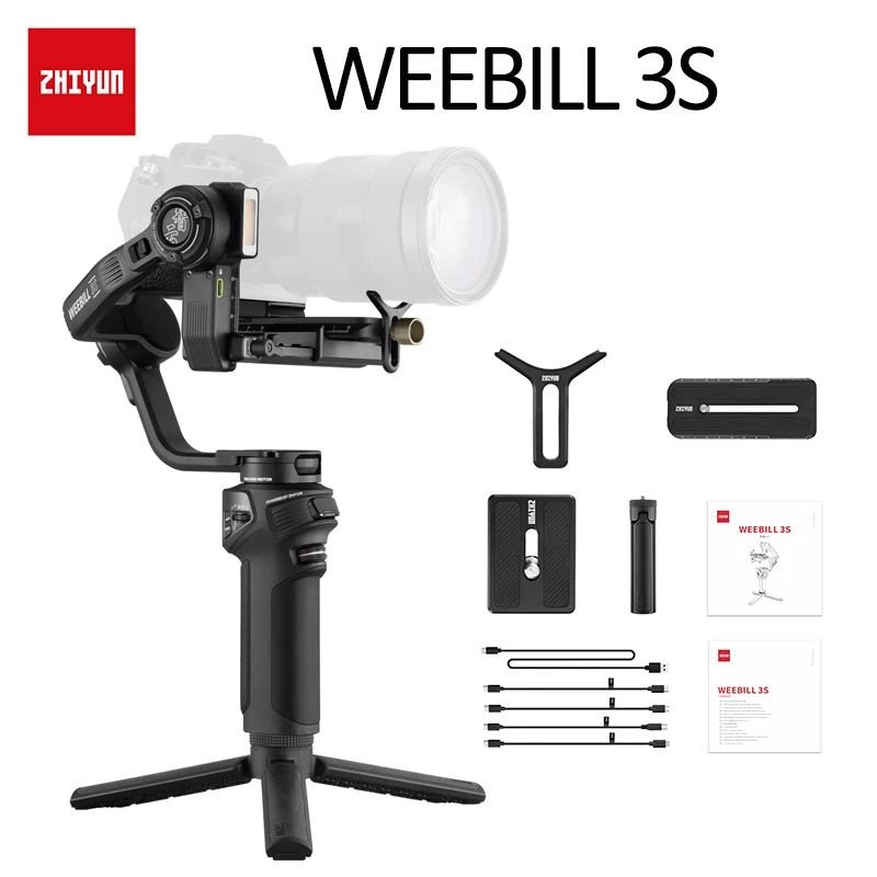 ZHIYUN Weebill 3S 3-Axis Gimbal Stabilizer Handheld  PD Fast Charging Stabilizer Handle Mode 2.5 Gimbal with Bluetooth Shutter