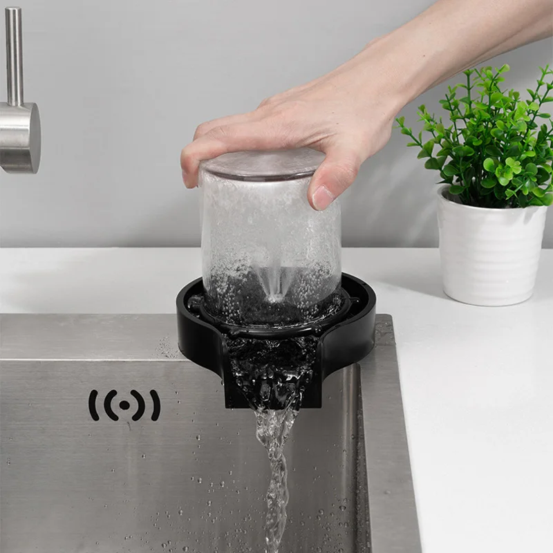 cdbm Plastic High‑Pressure Glass Rinser, Press‑Type Automatic Cup Washer for Home, Bar, KTV & Coffee Shop
