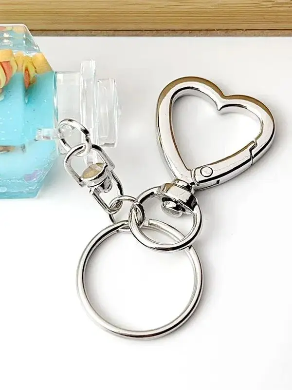 6-12Pcs Metall Herzförmigen Verschluss Zink-legierung Liebe Schlüsselbund Haken Schnalle Auswurf Schnalle DIY Tasche Spielzeug anhänger Anschluss Zubehör – Detail 8