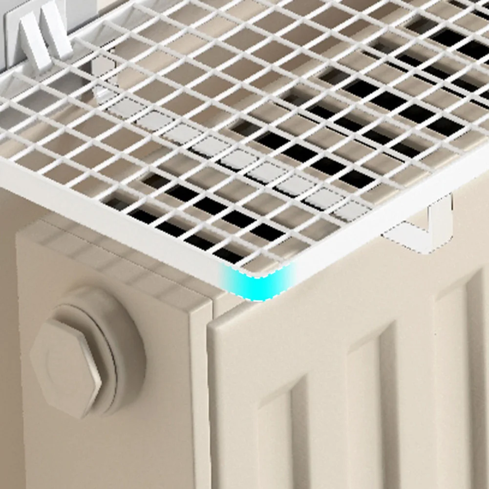 

2 шт. полка для хранения радиатора с подвесными крючками, компактный органайзер для домашней сушилки для одежды и обуви