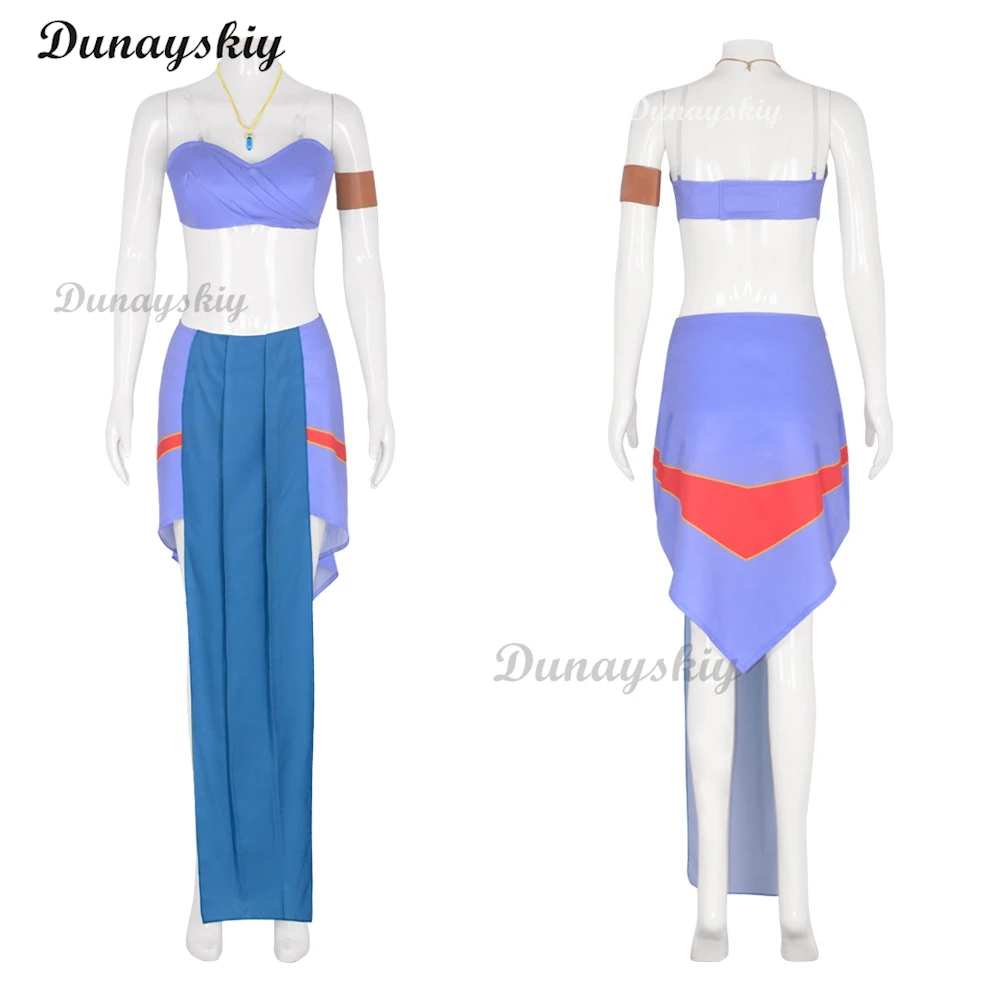 Película de Anime Kida Cosplay disfraz de princesa de Halloween vestido azul trajes niñas carnaval fantasía Sexy Lolita pelucas largas fiesta
