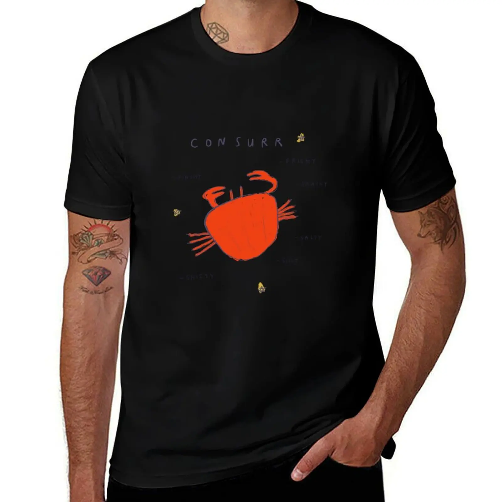 Consurr The Frisky Pinchy Crab - HorrorScoops Asstrology T-Shirt Classic Print Short Sleeve Shirt T-Shirt