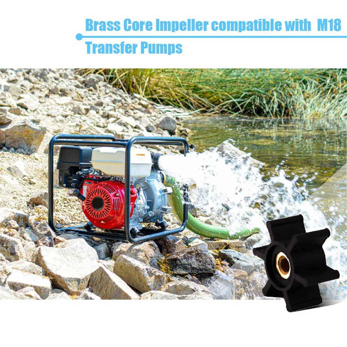 49-16-2771 Brass Core Impeller with O-Ring Kit Compatible with Transfer Pumps