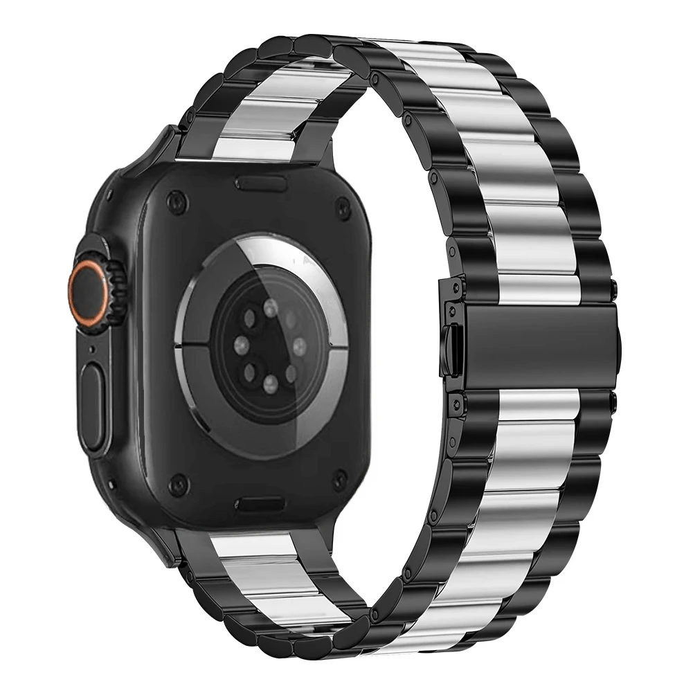 สายคล้องโลหะสําหรับ Apple Watch 10 46 มม.42 มม.49 มม.9 8 7 45 มม.41 มม.สแตนเลสเปลี่ยนสําหรับ iWatch 6 5 4 3 SE 44 มม.40 มม.