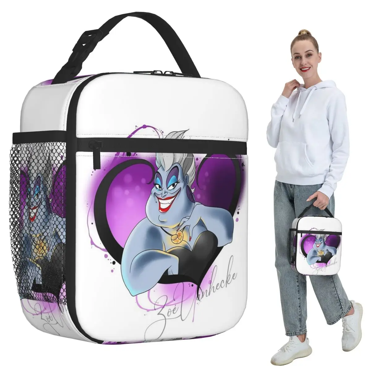 

Villains Ursula Insulated Lunch Bag for Kids School Cooler Thermal Food Box Tote Portable Lunch Boxes Container