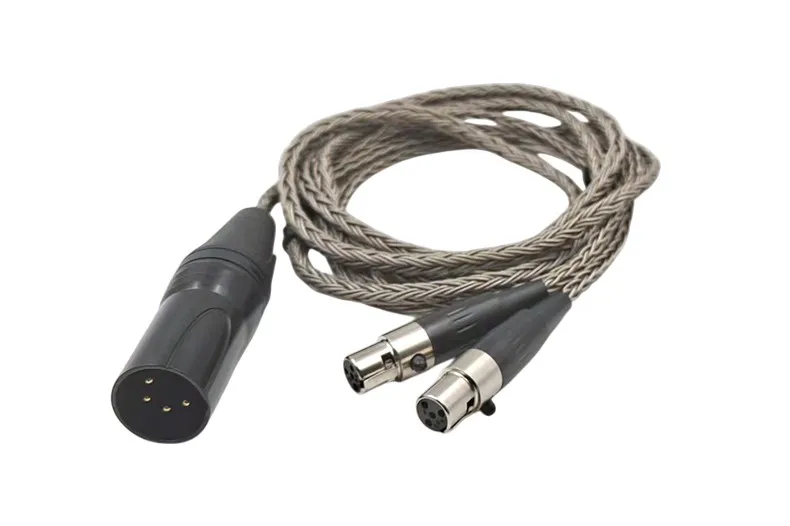 

16-ядерный толстый плетеный 4-контактный аудиокабель XLR для Sennheiser HD 490 PRO и Pro Plus, сменное обновление для наушников