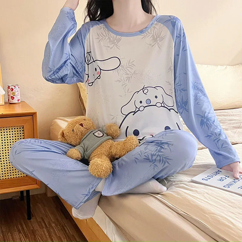 Sanrio pajamas spring casual and comfortable two-piece set Yugui dog loungewear Sanrio loungewear cute cartoon Yugui dog pajamas