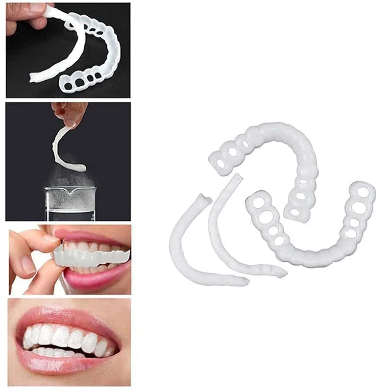 Nieuwe Nep Tand Cover Perfect Fit Tanden Whitening Snap Op Siliconen Smile Fineer Tanden Dentaduras Flexibles Beauty Tool Cosmetisch