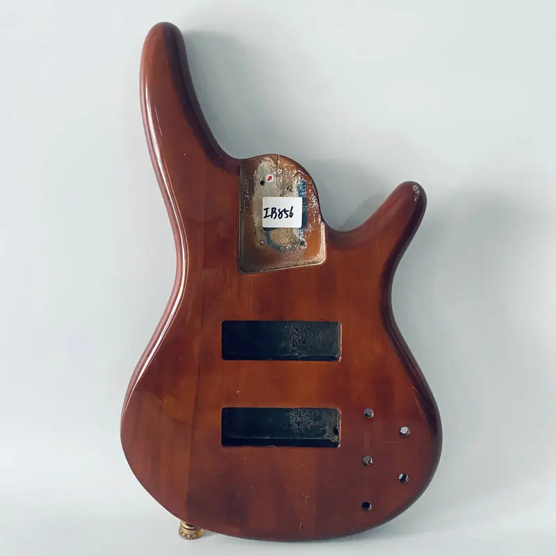 iB856 Special Sales Active Pickup Electric Bass Body with Paints and Wood Cracks Damaged for 5 or 6 String Jazz Bass DIY