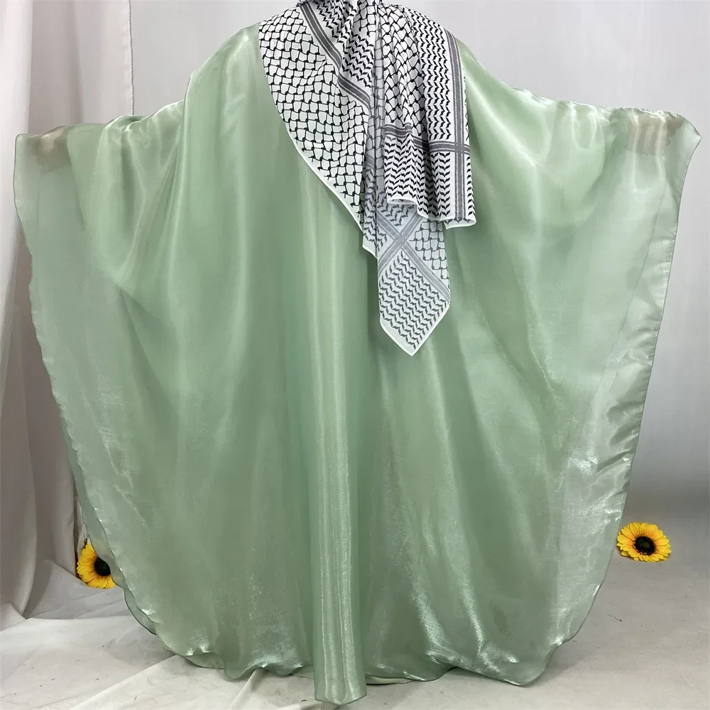 دبي ساتان لامع مفتوح الجبهة عباية فستان إسلامي سترة نسائية ملابس إسلامية قفطان مغربي فام رداء كيمونو قفطان جلابية
