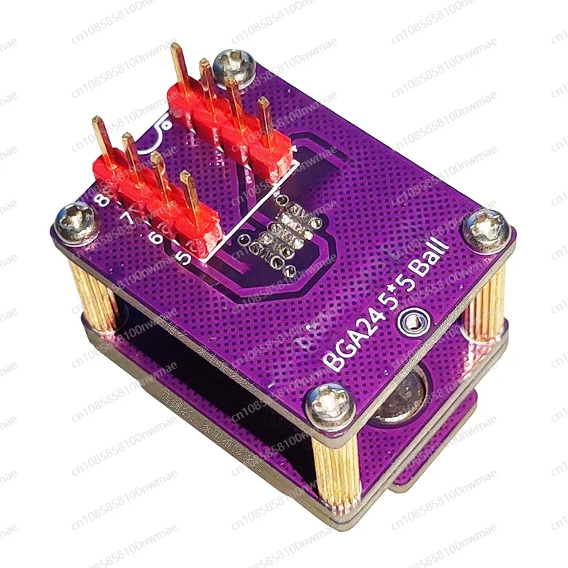 BGA24 Read-write Socket Chip Burning Test Car Adapter 5 * 5 Ball Flip Cover Probe IC socket