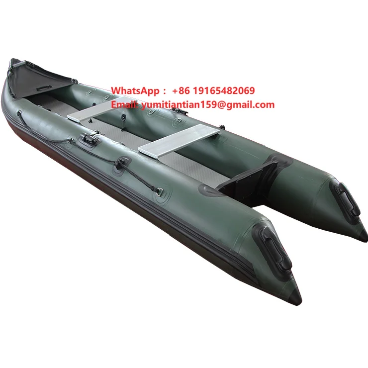 Wholesale Manufacturers Professional  Water Sport  Canoe 1- 3 Person Inflatable Fishing Canoe Kayak