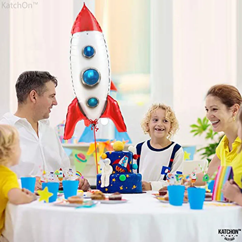3D Large Astronaut Balloons Rocket Spaceman Ballon Supplies 2026 For Kids Boy Girls Outer Space Theme Birthday Party Decorations