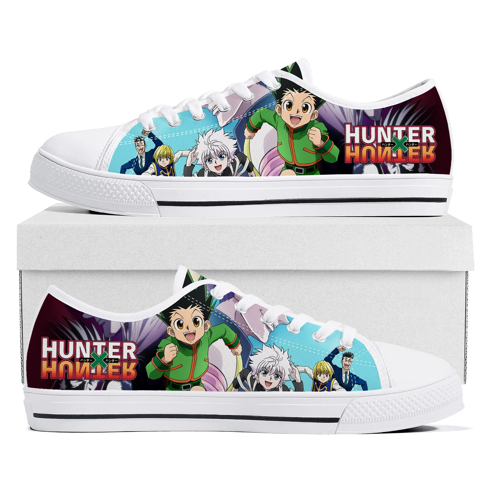 

Hunter x Hunter Low Top Sneakers Womens Mens Teenager High Quality Canvas Sneaker Couple Gon Freecss Anime Tailor Made Shoes