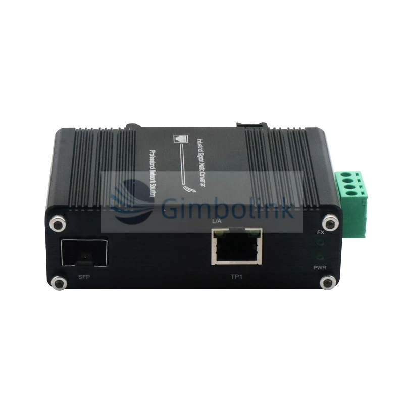 12-48 فولت تيار مستمر المدخلات DIN السكك الحديدية الصناعية الصف جيجابت الألياف محول الوسائط مع 100/1000 متر SFP ميناء إيثرنت المعدات البصرية