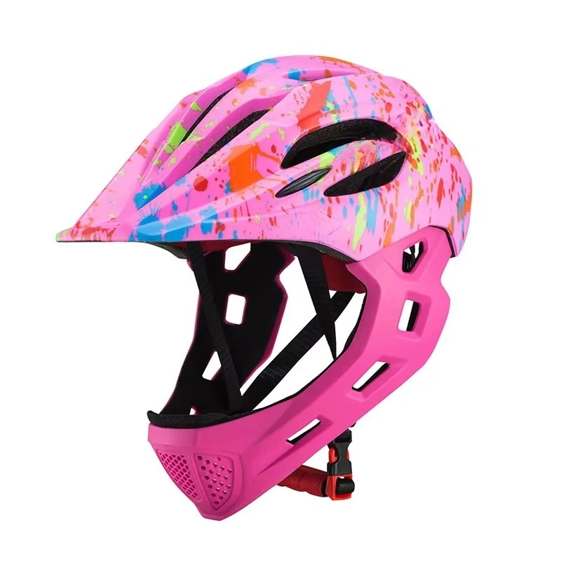 

Adjustable full face bike helmet Safety Kids Bicycle Racing Riding Sports full face helmet