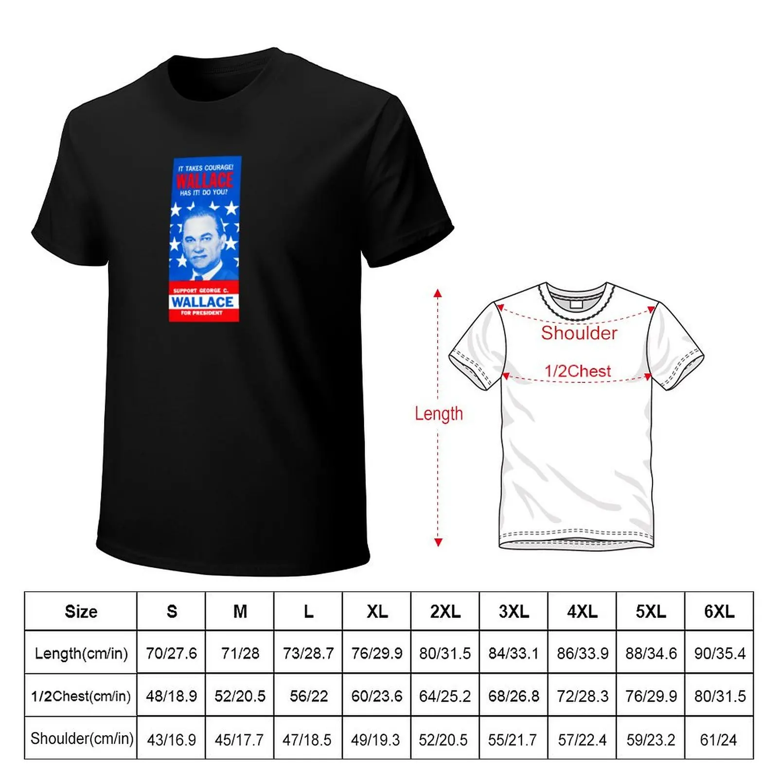 1968 George C. Wallace for President T-Shirt Soft Touch Basic Cotton T-Shirt