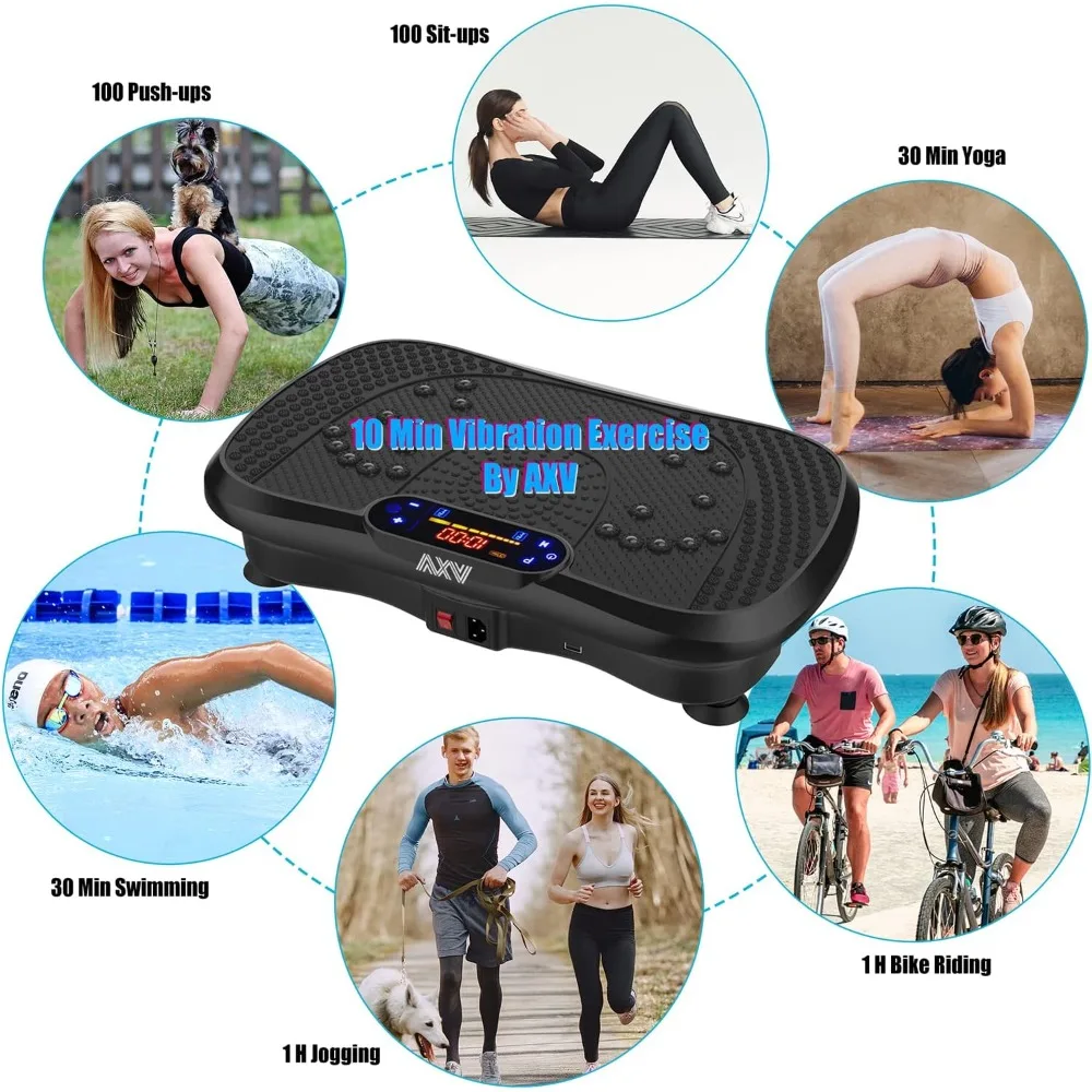 Vibration Plate Fitness Platform Exercise Machine Vibrating Shaking Full Body Shaker Workout Power Waver Vibrate Stand Shake