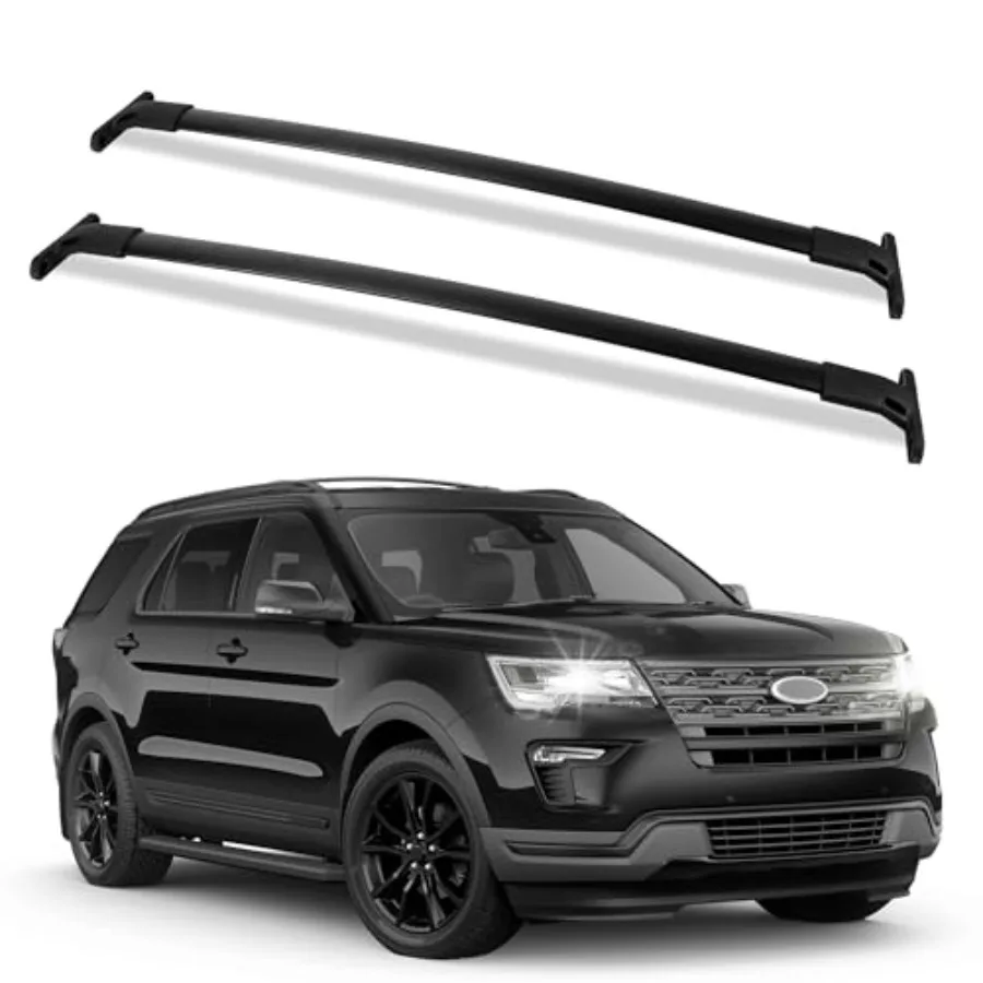 

Roof Rack Crossbars for 2016-2019 Explorer, Aluminum, Black, Heavy-Duty Load Capacity Universal Fit for Luggage, Kayaks, Bikes,