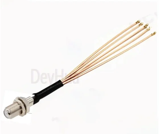 10pcs F to 5pcs U.fl IPX RG178 20cm RF Coaxial Cable