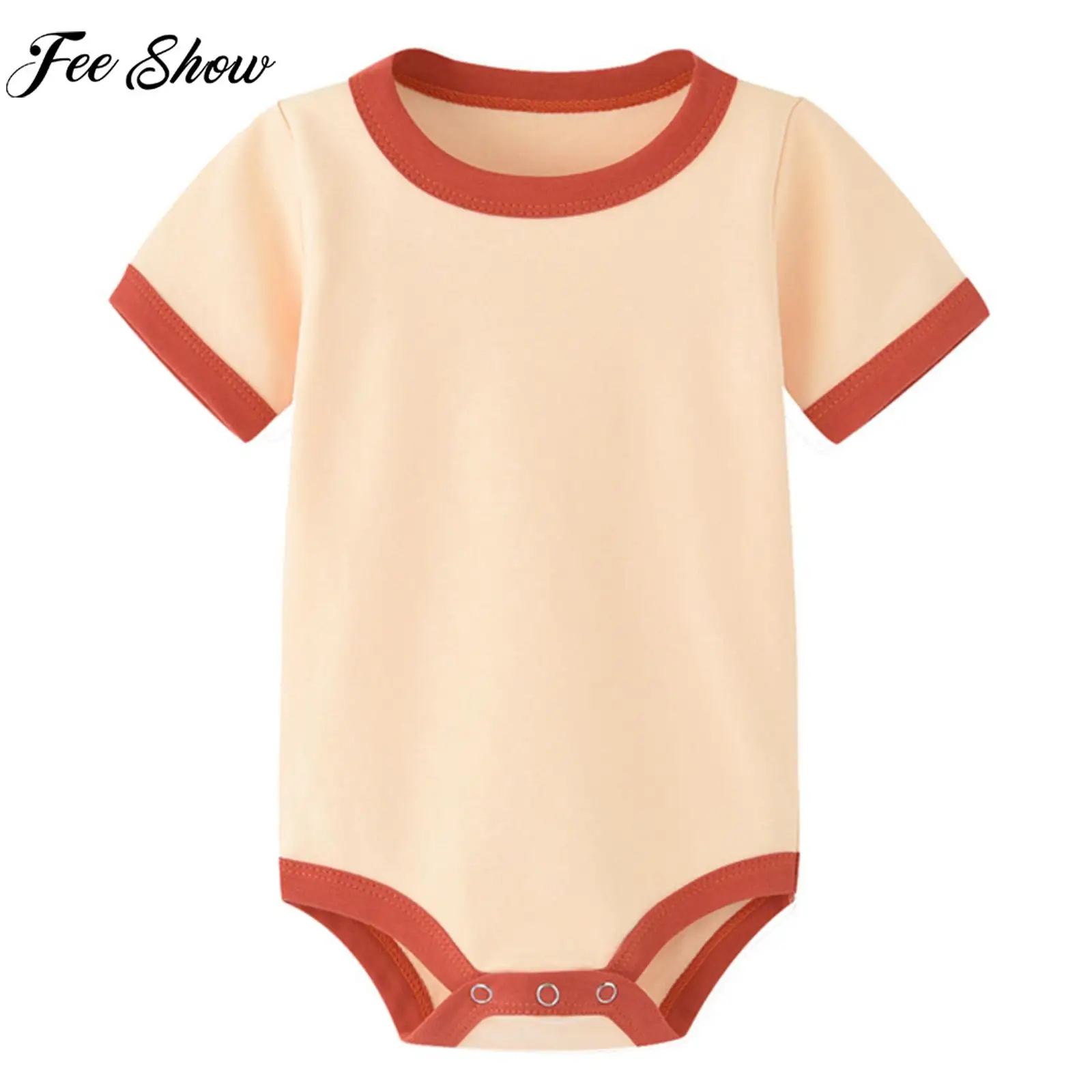 

Baby Short Sleeve Summer Casual Rompers Infant Boys Girls Pure Cotton Bodysuit for Daily WearLoungewear Homewear Sleepwear