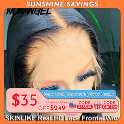 Wow Angel SKINLIKE Real HD Lace Front Wigs Short Bob Wig Blunt Cut Wig 13x4 HD Lace Frontal Human Hair Wigs Pre Plucked Glueless