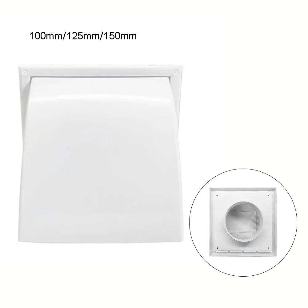 فتحة تهوية عادم مقاومة للمطر والرياح لأغطية المطبخ مع صمام فحص، فتحة تهوية عادم ABS للحمام وأعمال المطبخ.