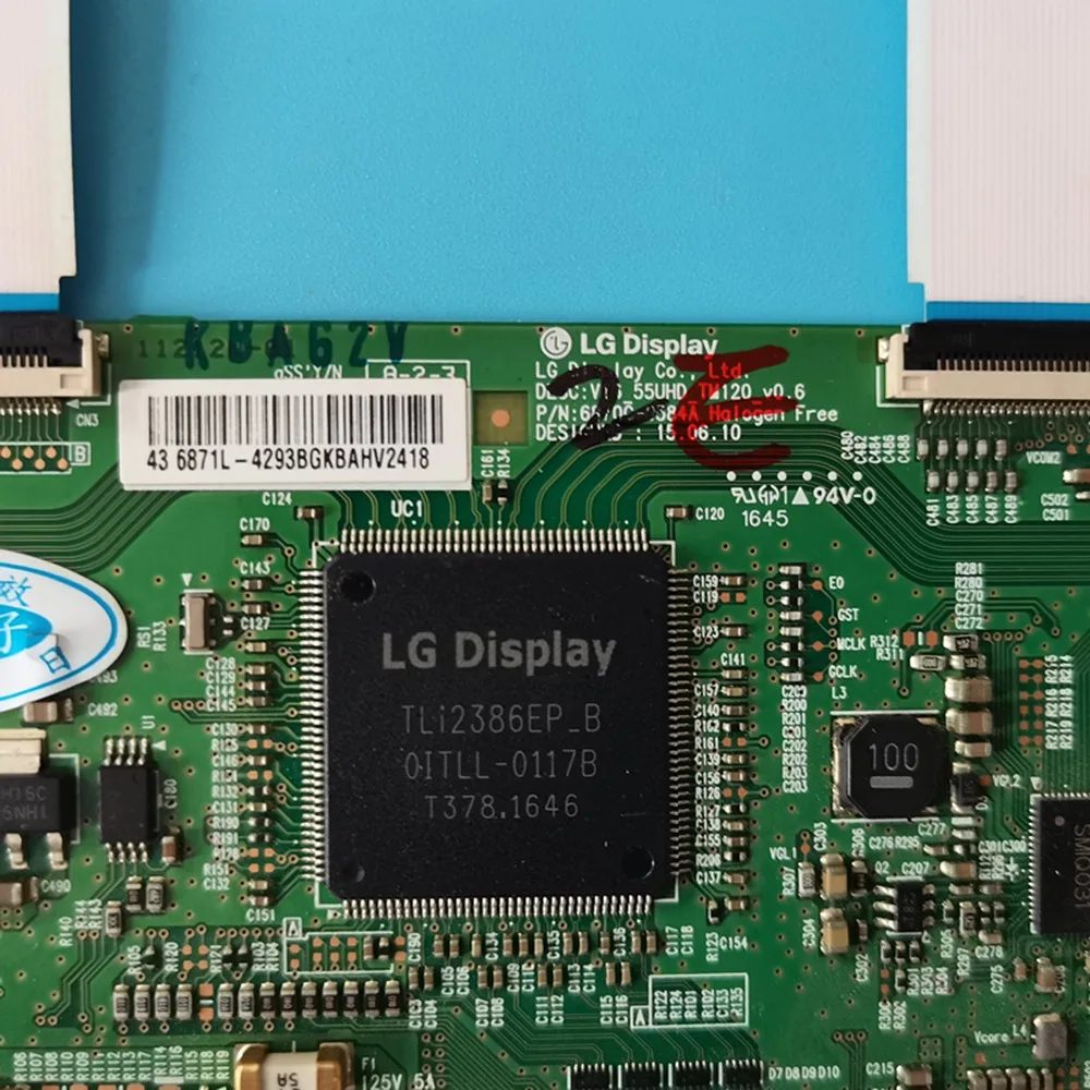 6871L-4293B Original T-CON LVDS Logic Board 6870C-0584A For LED43EC520UA 43E6000 43PFL5703/F7 43PFL5922 43PFL5601/F7 LT-43HW95U