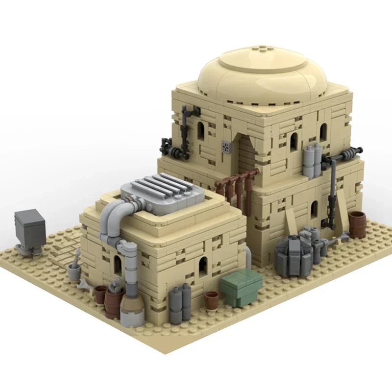 Modulaire Woestijn Architectuur Set Serie Model Moc Bouwstenen Ster Film DIY Set Technologie Blokken Speelgoed Assemblage Vakantiegeschenken