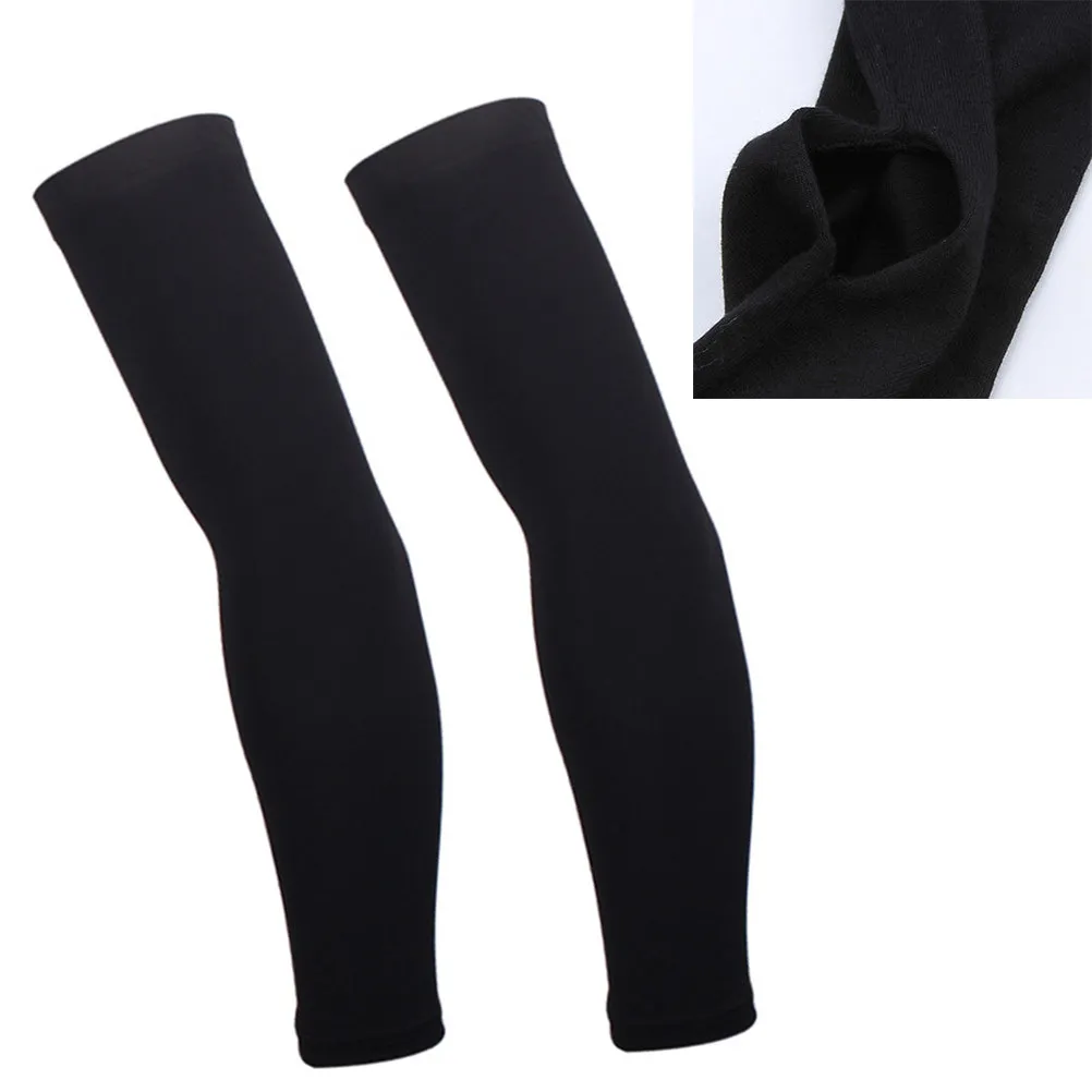 

Breathable Arm Cover Size M Black Elastic Elbow Protector Stretchy Compression Sleeve for Sports Running Cycling Yoga