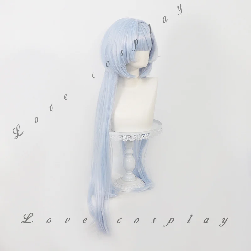 Wuthering Waves Mornye Cosplay Wig Long Blue Purple Pink Gradient Straight Hair Wigs For Women Girls Lahai-Roi WUWA Free Wig Cap