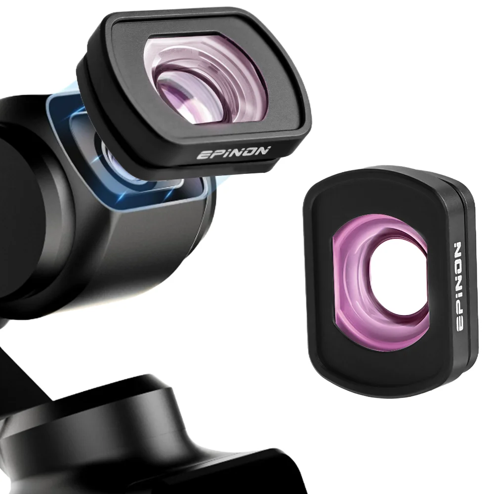 

EPINON Wide-Angle Lens FOV 112° Magnetic Attach Multi-Coated Optical Glass Suit for DJI Osmo Pocket 3 Upgrade Accessories