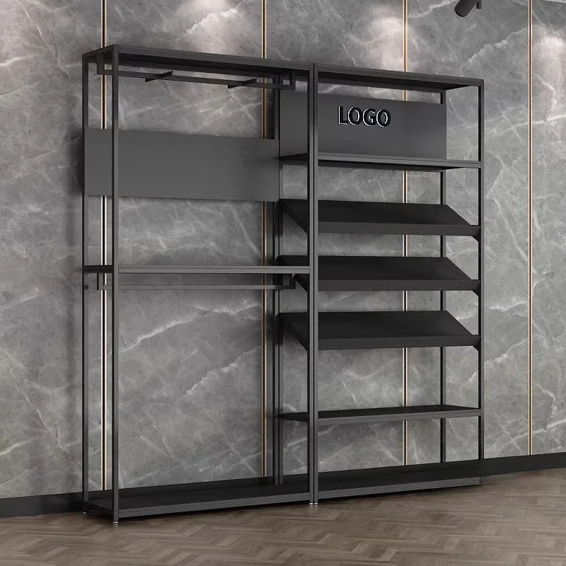 

Double-layer metal display rack, island rack, side rack