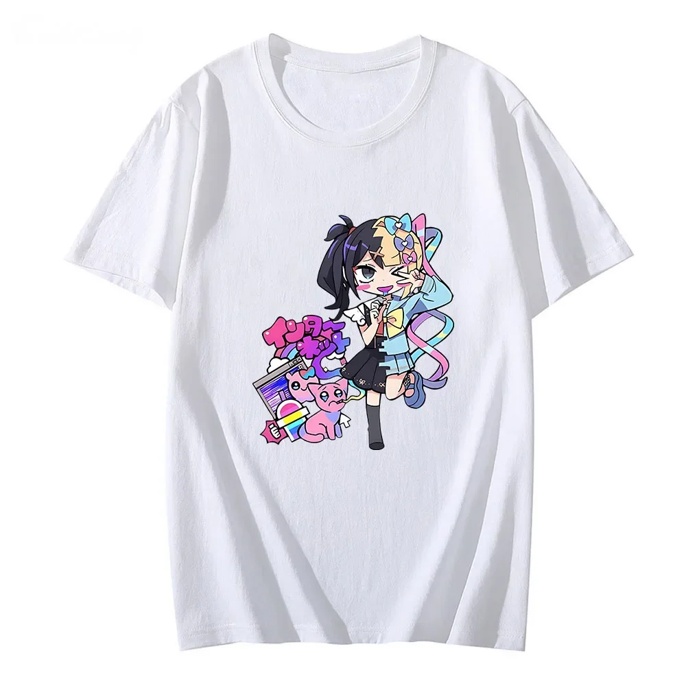 NEEDY GIRL OVERDOSE T-shirt 100% Cotton Tshirts Anime Clothes Kawaii Girl Graphic T Shirts Men/women Summer Oversized Shirt