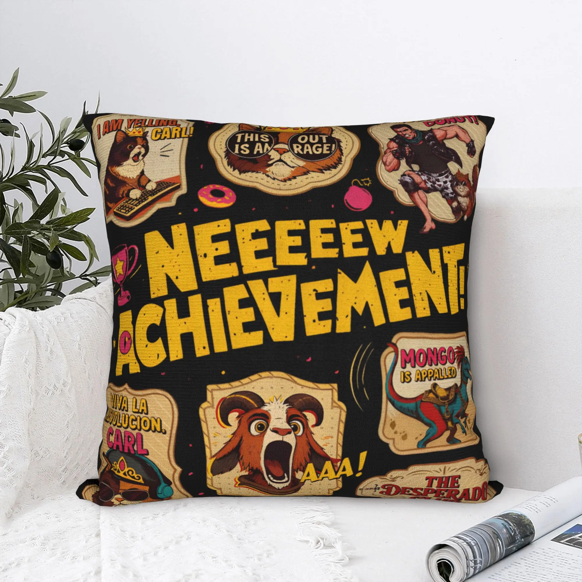 Home Decorations Dungeon Crawler Carl Game  Pillowcases Accessories  Pillow Covers Square Multiple Sizes