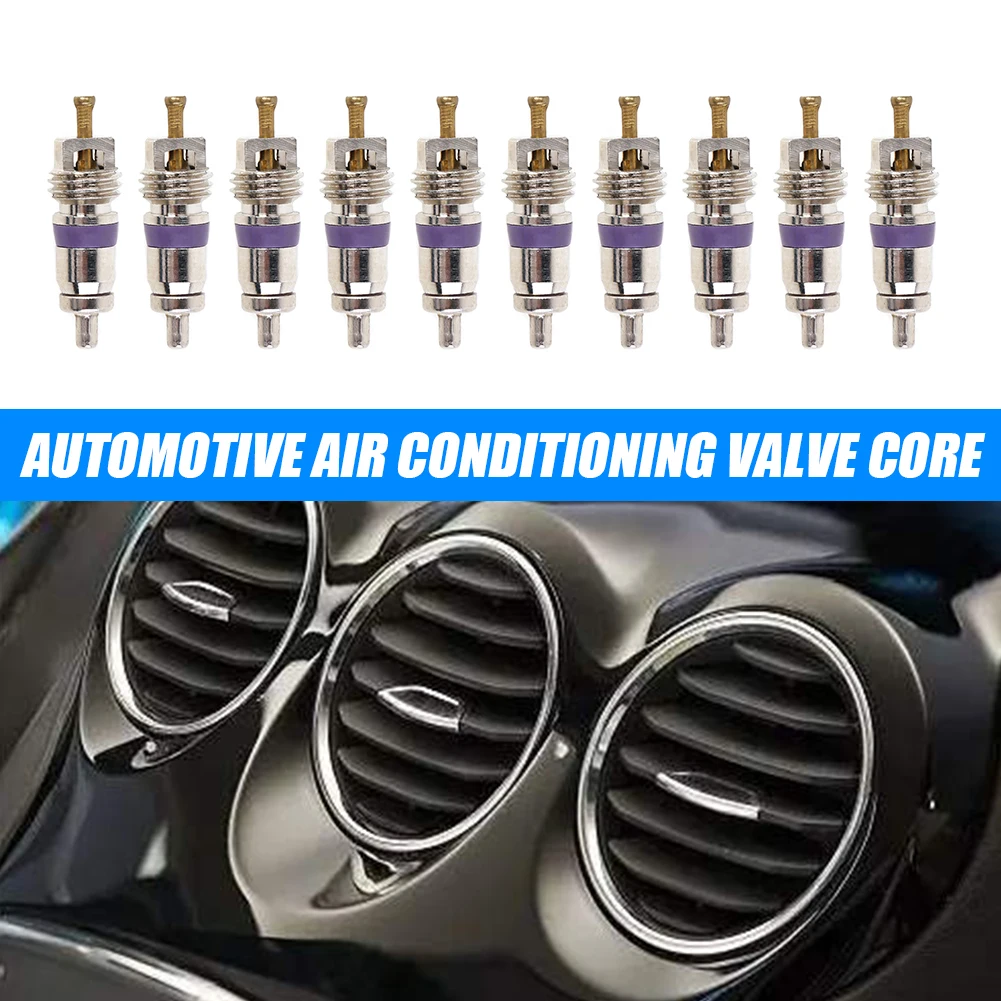 Automobile Exterior Repair Components 10pcs Copper R134a Car Automobile A/C Air Conditioning Valve Cores Universal