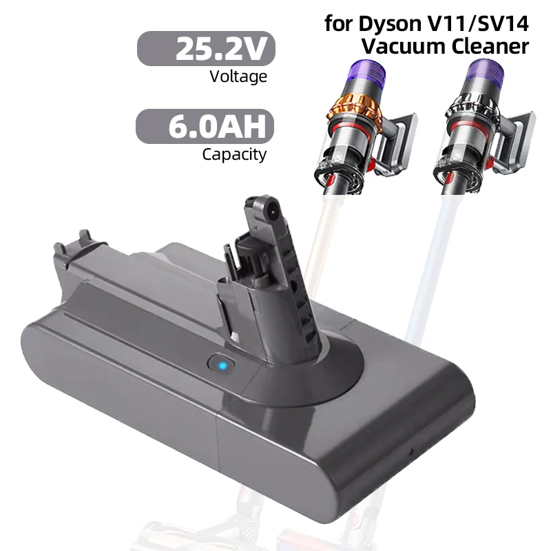 

For Dyson V11 SV14 SV15 Handheld Vacuum Cleaner Battery Replacement 25.2V 6000mAh Li-Ion for V11 Absolute Extra Fluffy Animal