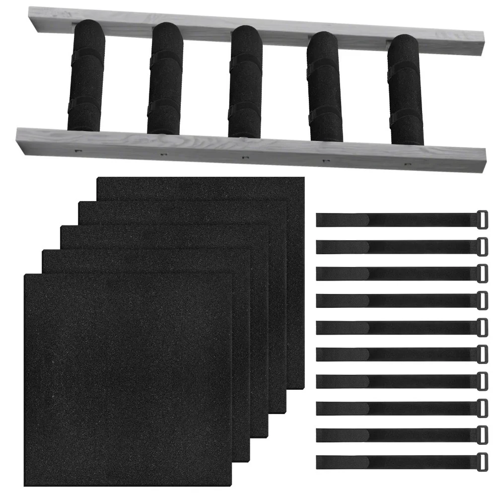 5Pcs Ladder Liner With Adjustable Strap Anti-Slip Pad Double-Layer Liner Fasteners Foam Pads For Home Improvement