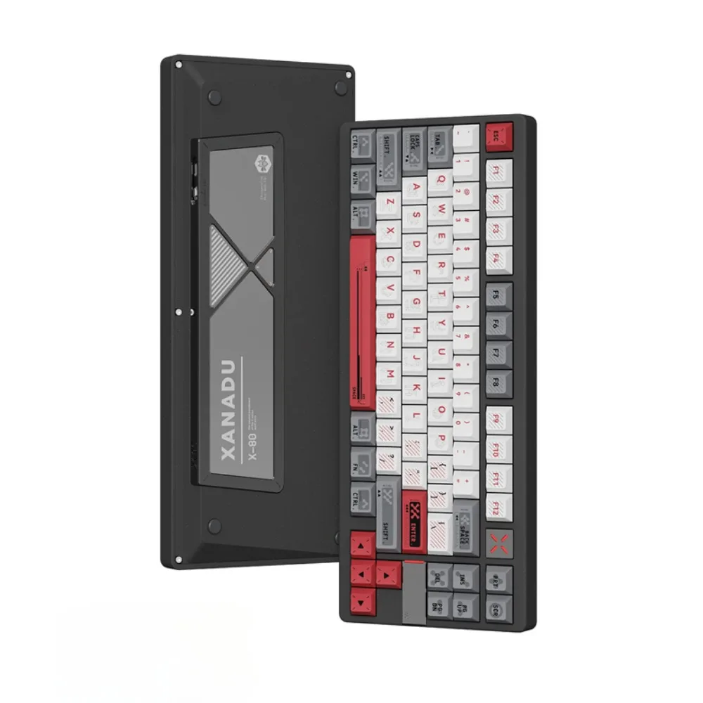 

BEE WITH T&I X80 Custom Aluminium Lump CNC Mechanical Keyboard Three-mode ARGB Lighting Effect Metal PVD 80% Layout 83 Keys DIY