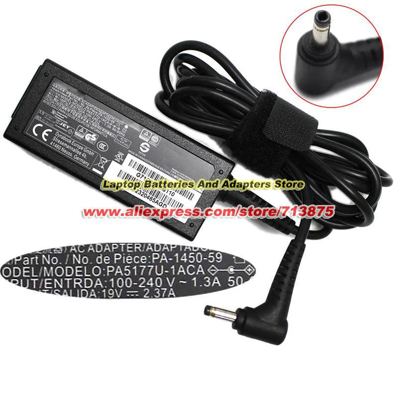 PA5177U-1ACA AC Adapter 19V 2.37A 45W PA-1450-59 for PA3822U-1ACA PA5044U-1ACA PA3927U-1PRP 4.0*1.7mm