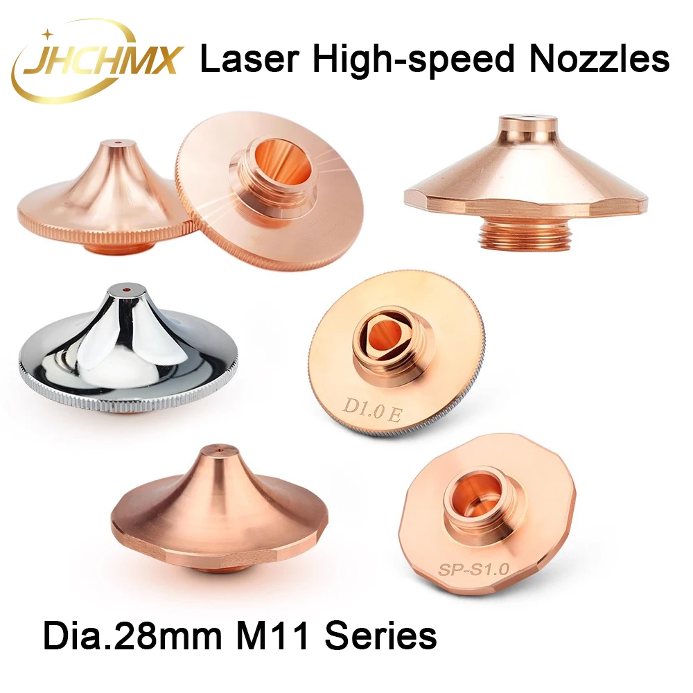 

JHCHMX Fiber Laser Nozzles Dia.28 M11 High-speed 0.8-5.0mm forRaytools Precitec WSX Han's Laser Cutting Machines