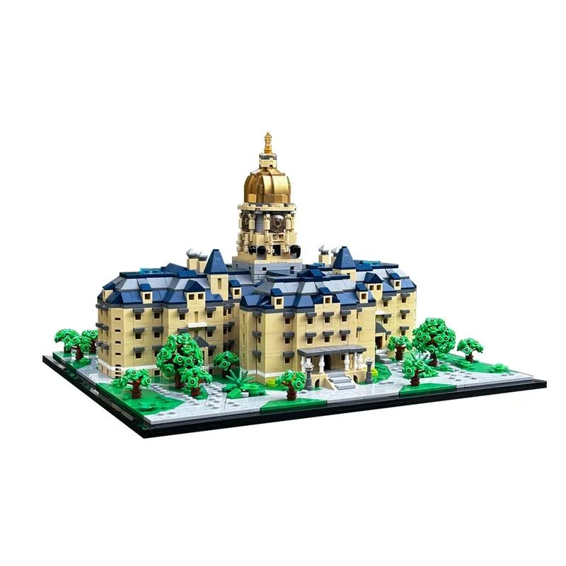 MOC-190255 Medieval Golden Dome University of Notre Dame Model Building Blocks Paris Famous Architecture Church Bricks Toy Gift