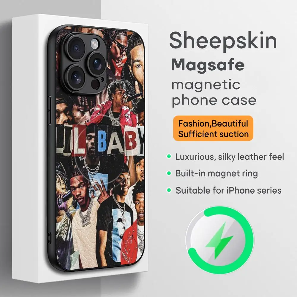

Стильный чехол для телефона Cool Lil Ba-by D-Dr-ip rapMan для iPhone 17 16 15 14 13 12 11 Plus Pro Max, высококачественный, роскошный, из овчины, с поддержкой Magsafe