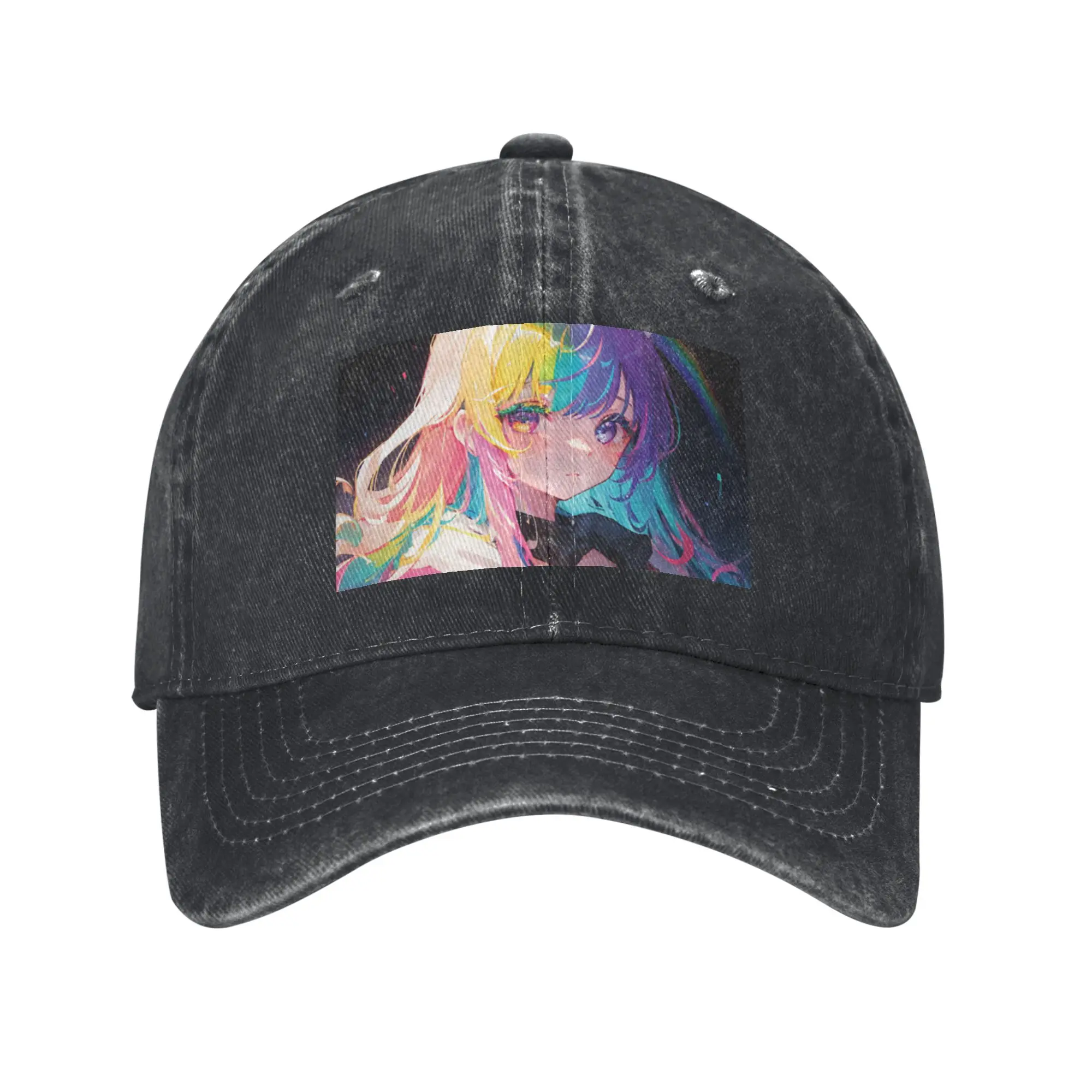 Fashion Rainbow girl anime-21 baseball cap  Collegiate Style Snapback Cap