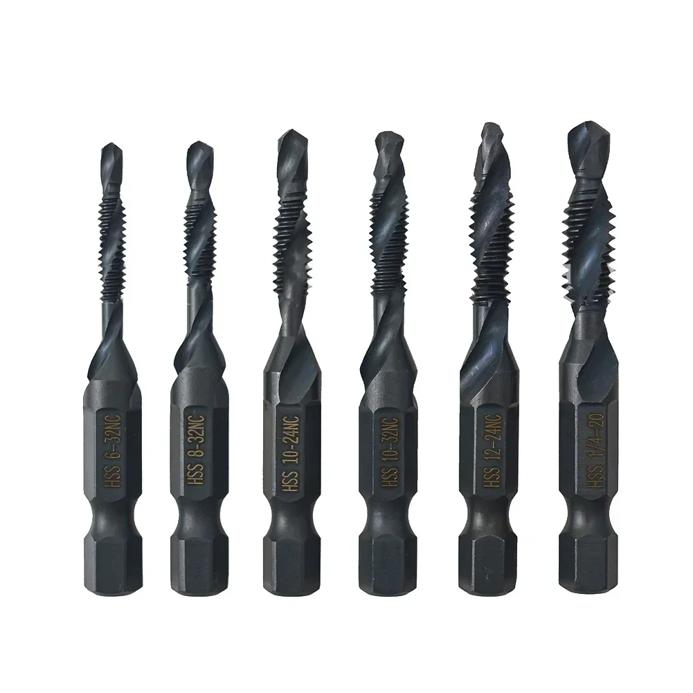 Deburr And Countersink Home Improvement 13Pcs Drill Tap Drilling Threading Set Black Oxide Coating Durability And Precision