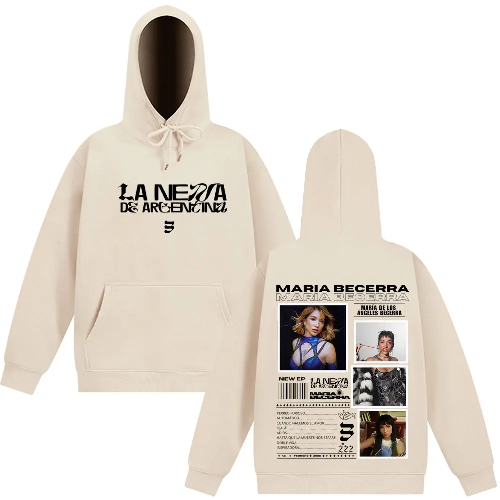 Singer Maria Becerra La Nena Album 2025 Tour Print Hoodie Men Women Fashion Clothing Pullover Winter Loose Fan Gift Sweatshirt #6